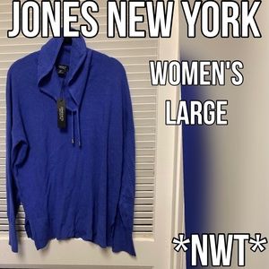 Jones New York blue sweater NWT large